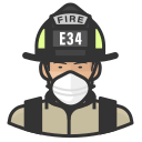 Asian,Coronavirus,Firefighter,Male,N-95 mask
